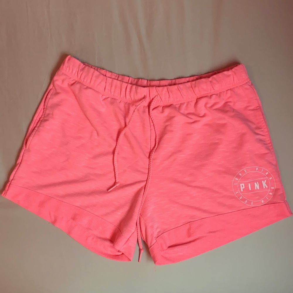 PINK drawstring lounge shorts